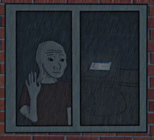 🌧 Стикер «Wojak, The Feels Guy» для Telegram