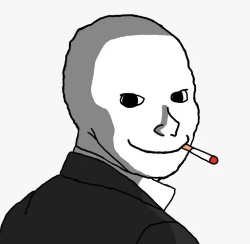 🚬 Стикер «Wojak, The Feels Guy» для Telegram