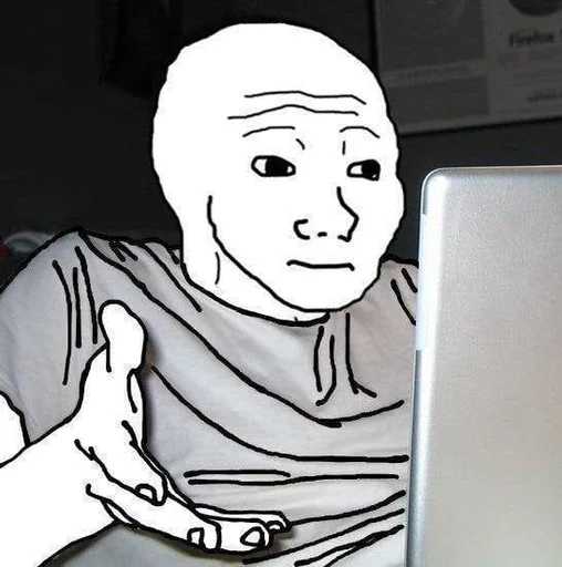 😕 Стикер «Wojak, The Feels Guy» для Telegram