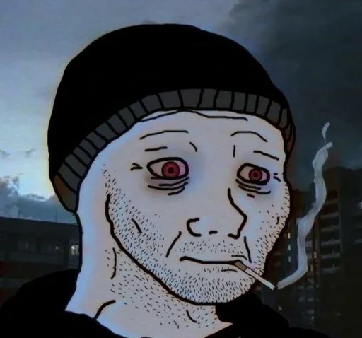🚬 Стикер «Wojak, The Feels Guy» для Telegram
