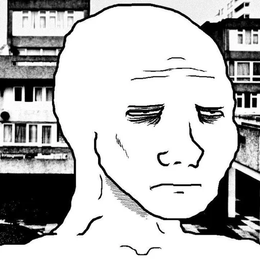 😑 Стикер «Wojak, The Feels Guy» для Telegram