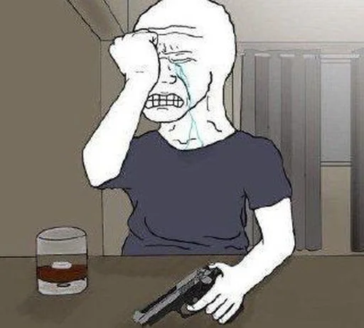 😭 Стикер «Wojak, The Feels Guy» для Telegram