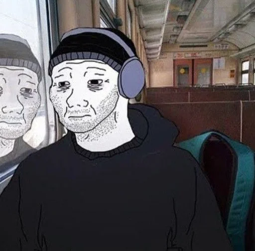 😔 Стикер «Wojak, The Feels Guy» для Telegram