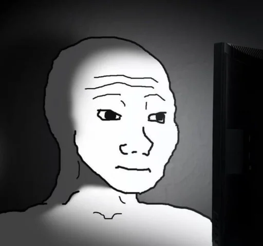 😐 Стикер «Wojak, The Feels Guy» для Telegram