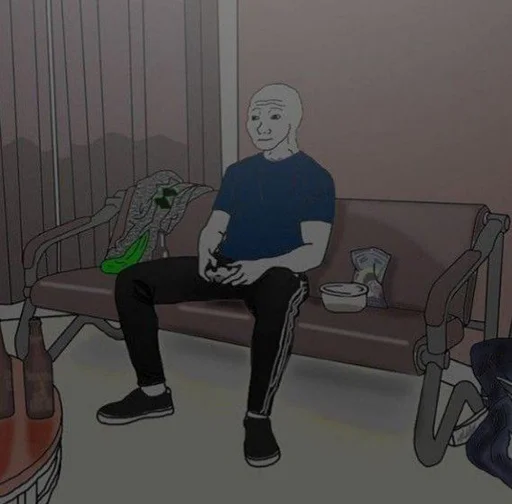 🎮 Стикер «Wojak, The Feels Guy» для Telegram