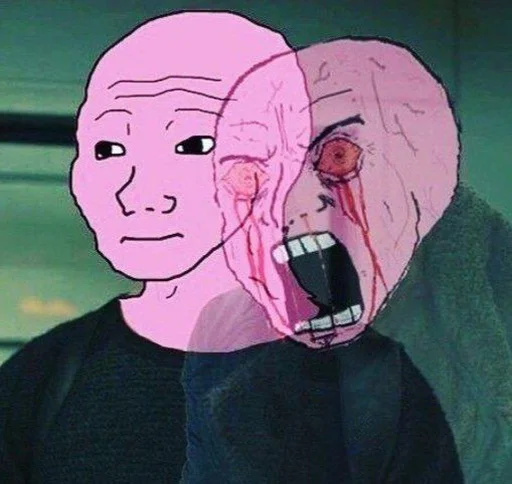 😡 Стикер «Wojak, The Feels Guy» для Telegram