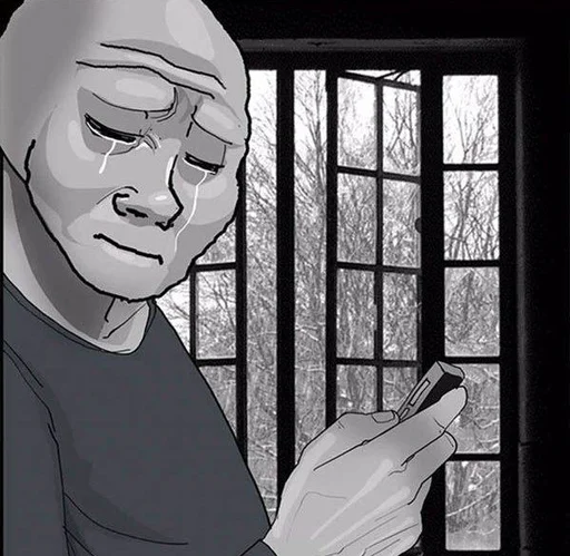 😭 Стикер «Wojak, The Feels Guy» для Telegram