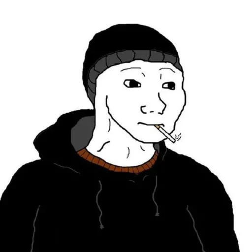 😐 Стикер «Wojak, The Feels Guy» для Telegram