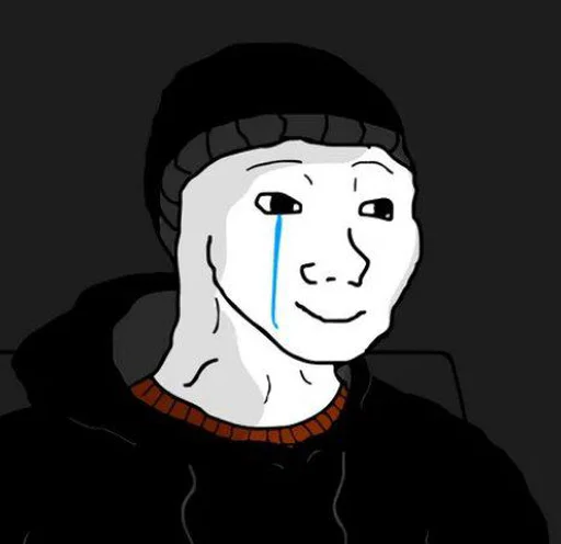 😢 Стикер «Wojak, The Feels Guy» для Telegram