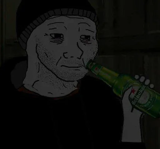 🥤 Стикер «Wojak, The Feels Guy» для Telegram