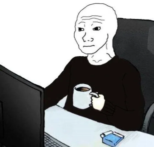 ☕️ Стикер «Wojak, The Feels Guy» для Telegram