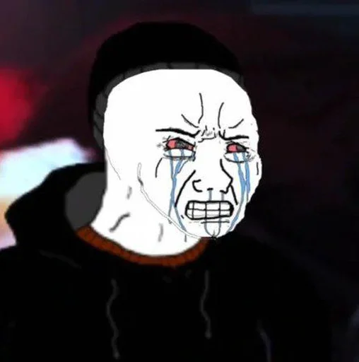 😭 Стикер «Wojak, The Feels Guy» для Telegram