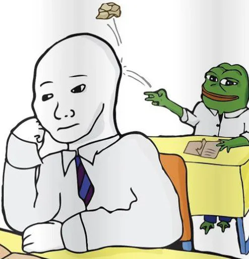 😐 Стикер «Wojak, The Feels Guy» для Telegram