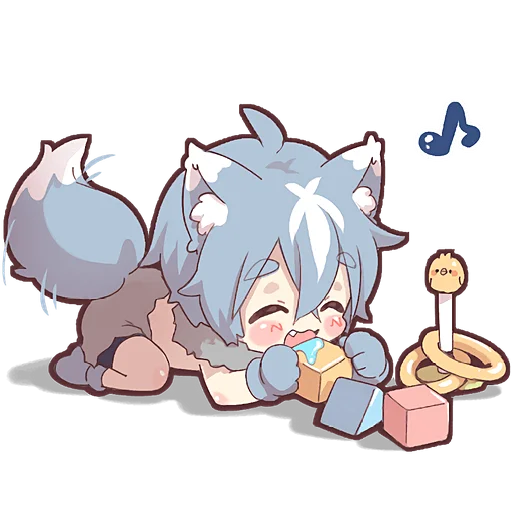 🧸 Стикер «Волчонок 2» для Telegram