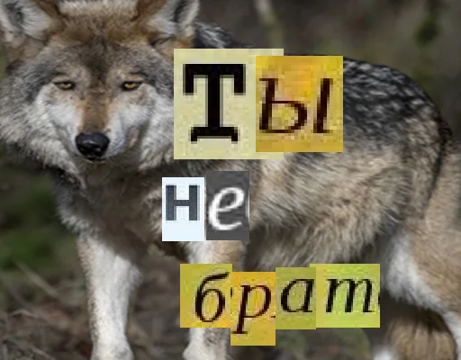 🙅‍♂️ Стикер «Волк за брата» для Telegram