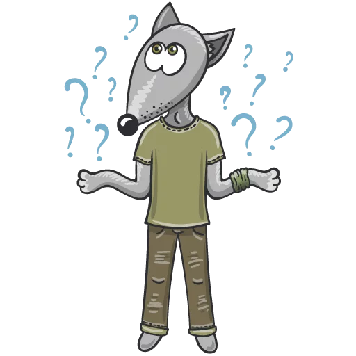 ❔ Стикер «Wolf and Fox» для Telegram
