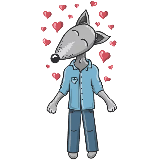 💚 Стикер «Wolf and Fox» для Telegram