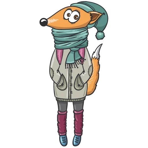 🌀 Стикер «Wolf and Fox» для Telegram