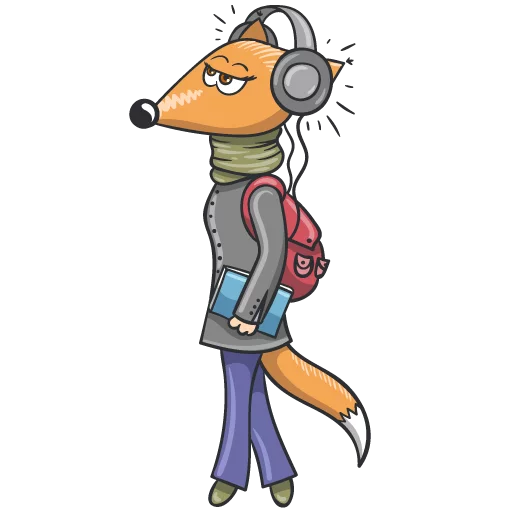 🎸 Стикер «Wolf and Fox» для Telegram