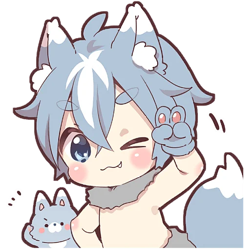 😉 Стикер «Волченок» для Telegram