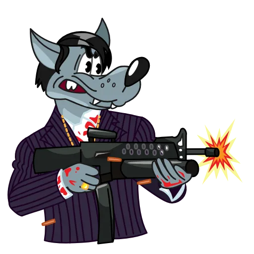 Стикерпак wolf stick для Telegram