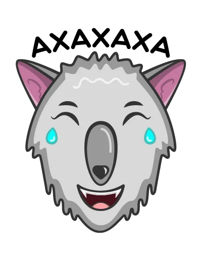 🤣 Стикер «Волк Ананасик» для Telegram