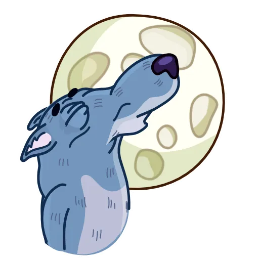🌕 Стикер «Wolf Comrade» для Telegram