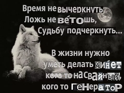 🐺 Стикер «Волчьи цитаты» для Telegram