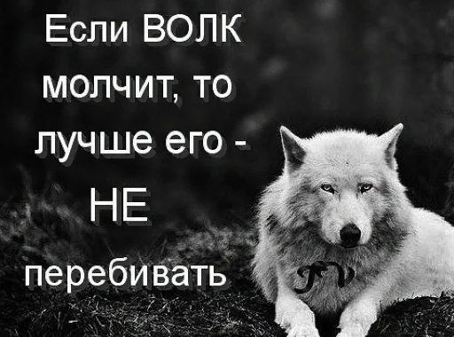 🐺 Стикер «Волчьи цитаты» для Telegram