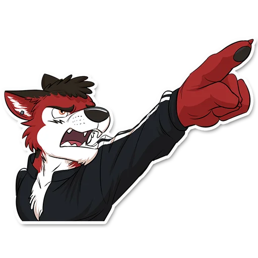 👈 Стикер «Wolf Ezo» для Telegram