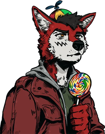 🍬 Стикер «Wolf Ezo» для Telegram