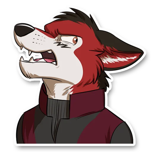 😡 Стикер «Wolf Ezo» для Telegram