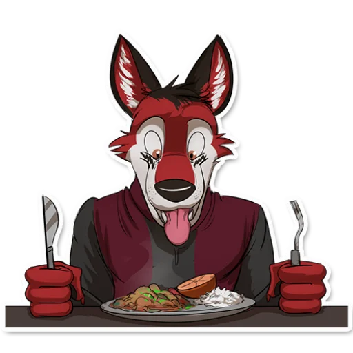 🍖 Стикер «Wolf Ezo» для Telegram