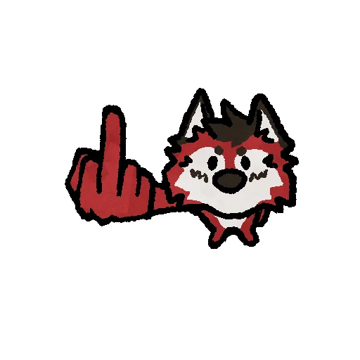 🖕 Стикер «Wolf Ezo» для Telegram
