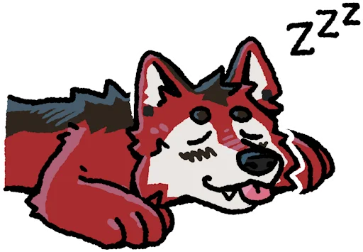 🛏 Стикер «Wolf Ezo» для Telegram
