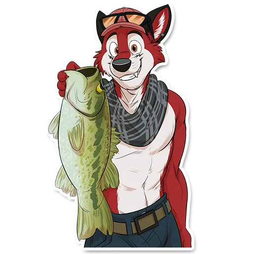 🎣 Стикер «Wolf Ezo» для Telegram