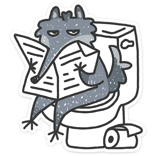 🚽 Стикер «Спойлер - у Волчары теперь есть подружайка» для Telegram