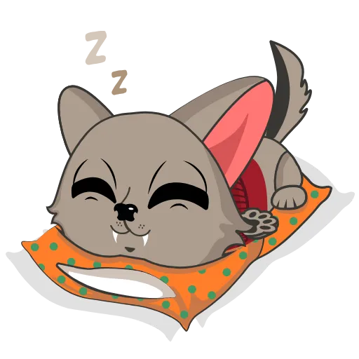😴 Стикер «Wolfy (Вульфи)» для Telegram