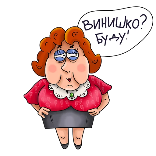 🍷 Стикер «Дамочка» для Telegram