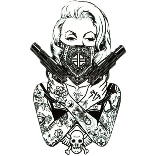 😼 Стикер «Women tattoos» для Telegram