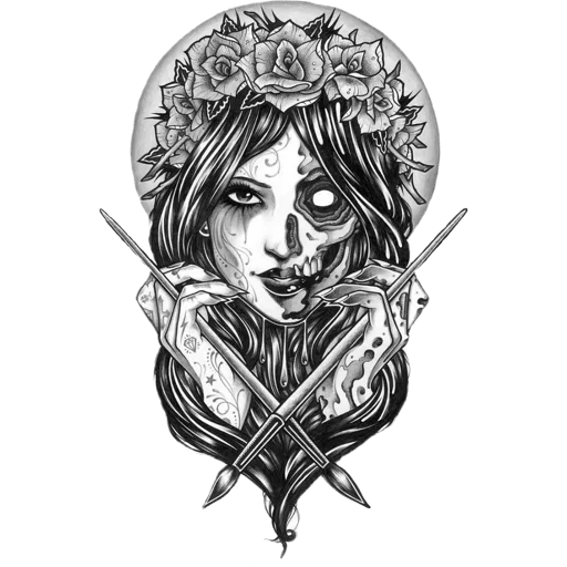 ♌️ Стикер «Women tattoos» для Telegram