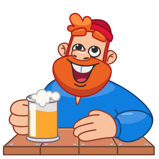 🍺 Стикер «Дровосек» для Telegram