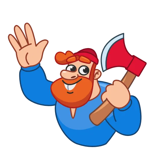 👋 Стикер «Дровосек» для Telegram