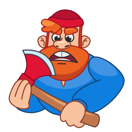 🪓 Стикер «Дровосек» для Telegram