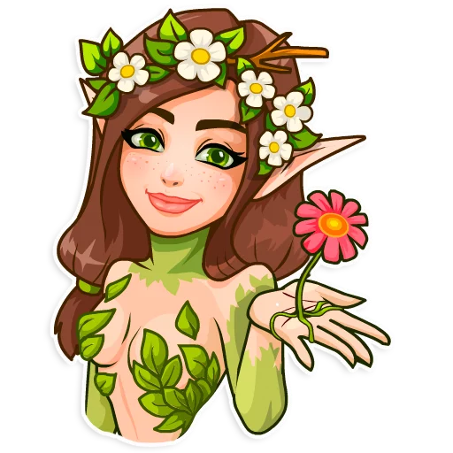☺️ Стикер «Wood Nymph» для Telegram