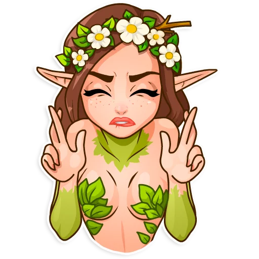 😖 Стикер «Wood Nymph» для Telegram