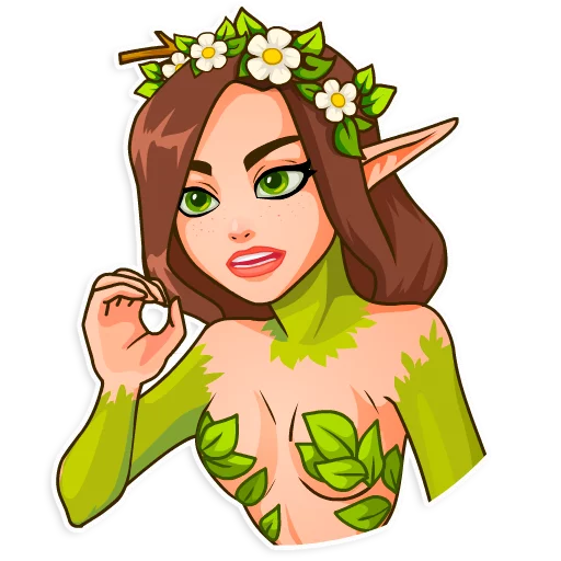 🙅 Стикер «Wood Nymph» для Telegram