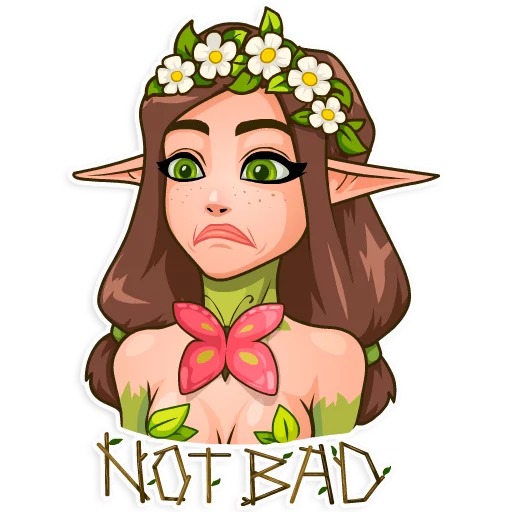 ☹ Стикер «Wood Nymph» для Telegram
