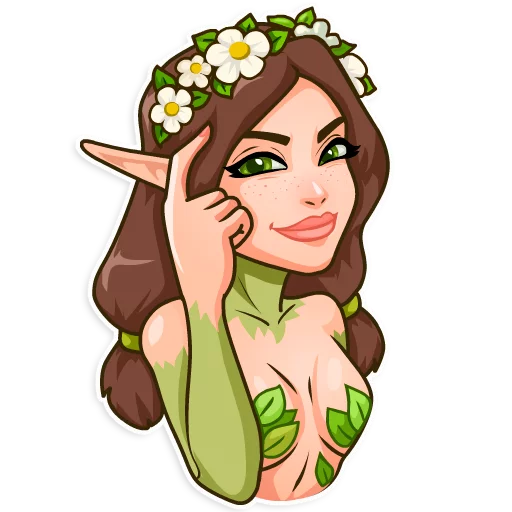 ☝ Стикер «Wood Nymph» для Telegram