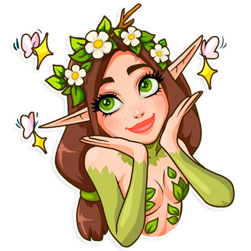 ☺️ Стикер «Wood Nymph» для Telegram